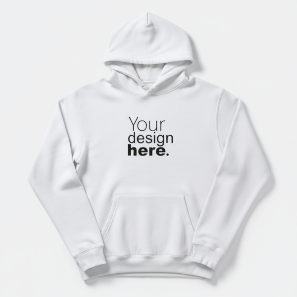 Custom Print Hoodie – Your Design Here | Personalized Hoodie (black & white)